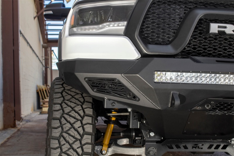 Ram Rebel 1500 Bumper - Front - Addictive Desert Designs - Stealth Fighter - Hammer Black with Satin Black panels - `19-`27